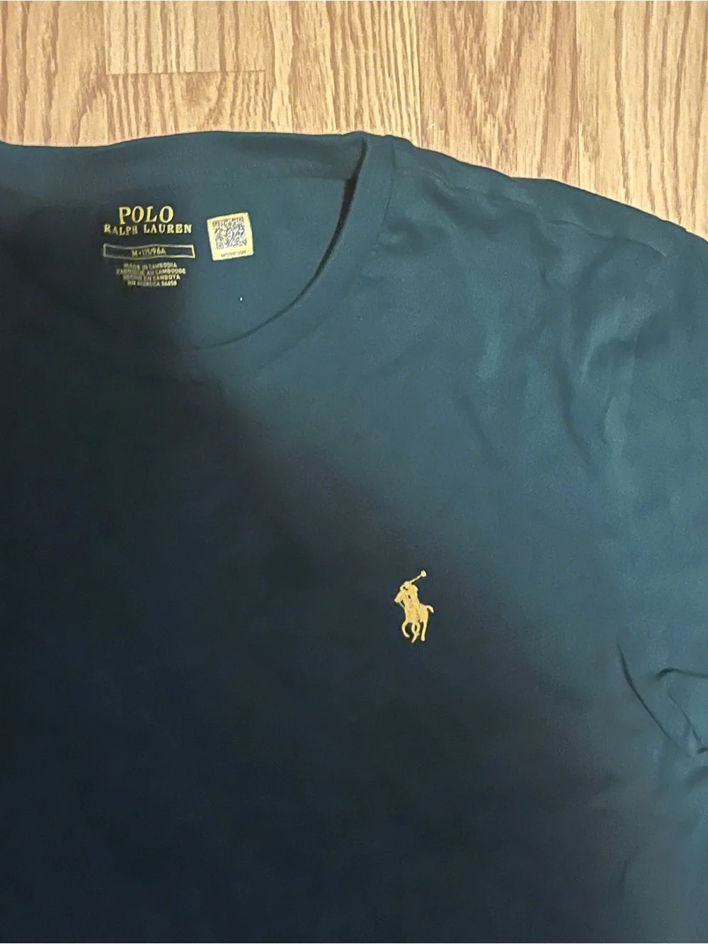 Polo by Ralph Lauren Black Short Sleeve Tee with Yellow Pony